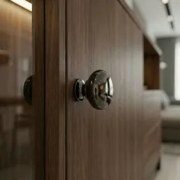Bouton de meuble VALEA / Chrome noir