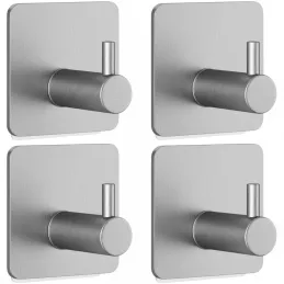 Lot de 4 crochets adhésifs SINO / Acier inoxydable