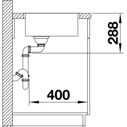 Évier en acier inoxydable Blanco ZEROX 500-U