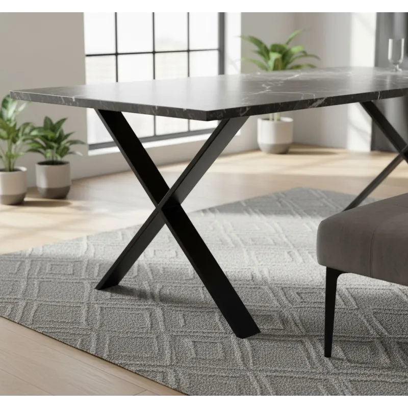 Pieds de table ULTRA SLIM noirs / Paire
