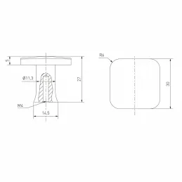 Bouton de meuble LANDRA / Acier inoxydable