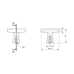 Bouton de meuble MAIRA / Or brossé