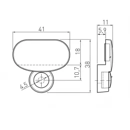 Support pour verre KAMALA / Chrome brillant