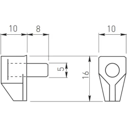 Support d’étagère 5 mm SAFETY / Transparent – 100 pièces