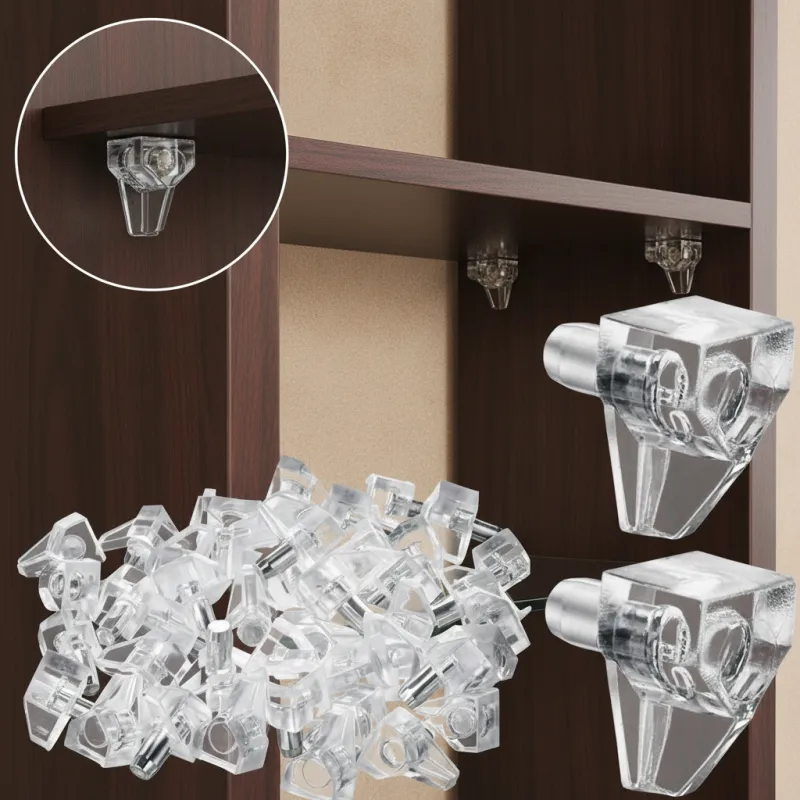 Support d’étagère 5 mm SAFETY / Transparent – 100 pièces