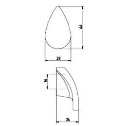 Bouton de meuble BEATRIZ / Doré brossé