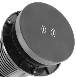 Prise escamotable LEGIA FRENCH 2x230V + USB A-C + éclairage / Noir mat