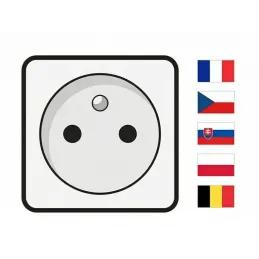 Prise escamotable LEGIA FRENCH 2x230V + USB A-C + éclairage / Noir mat