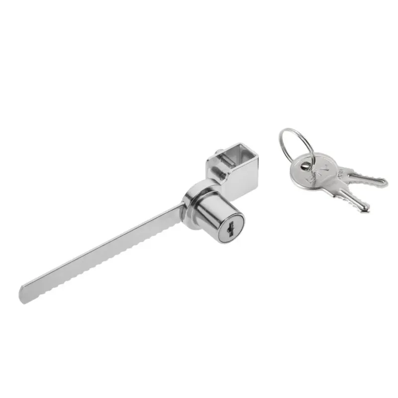 Serrure pour portes coulissantes en verre / Nickel