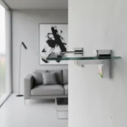 Support d’étagère QUADRO / Chrome brillant