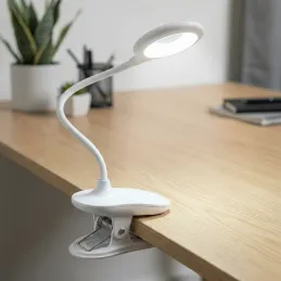 Lampe de table LED avec fixation au bureau 4W ALBO / Blanc