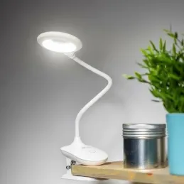 Lampe de table LED avec fixation au bureau 4W ALBO / Blanc
