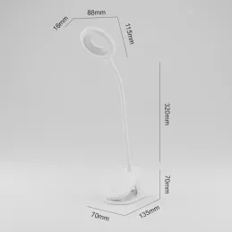 Lampe de table LED avec fixation au bureau 4W ALBO / Blanc