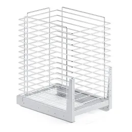 Panier à linge coulissant avec amortissement et fixation sur la porte ORTA / Chrome brillant