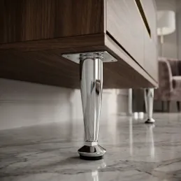 Pied de meuble EUROPE / Chrome brillant