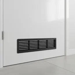 Grille d’aération double face pour porte 430 x 115 mm / Noir