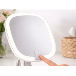 Miroir cosmétique avec éclairage LED LIANO / Blanc