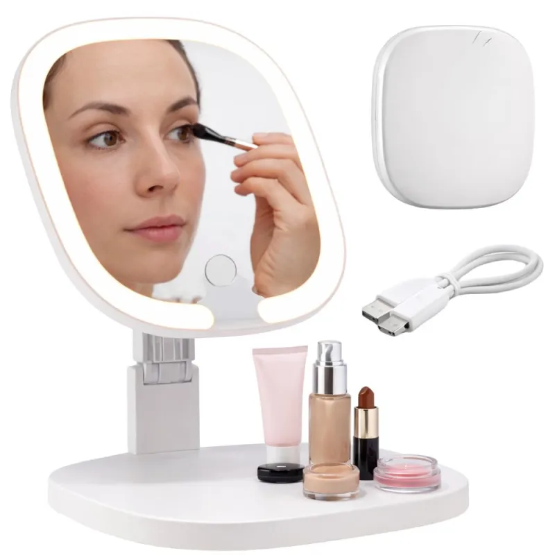 Miroir cosmétique avec éclairage LED LIANO / Blanc