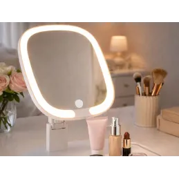 Miroir cosmétique avec éclairage LED LIANO / Blanc