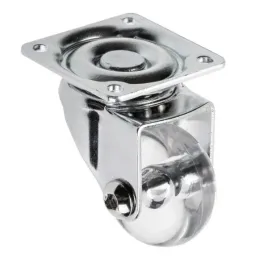 Roulettes de meuble sans frein LINOX 35 / Chrome – Transparent