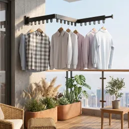 Séchoir à linge pliable avec cintre OMO / Anthracite