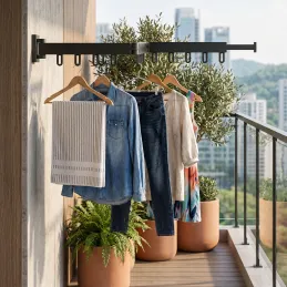 Séchoir à linge pliable avec cintre OMO / Anthracite