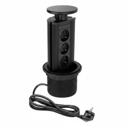 Prise électrique escamotable BIGG 100 FRENCH 3x230V / Noire