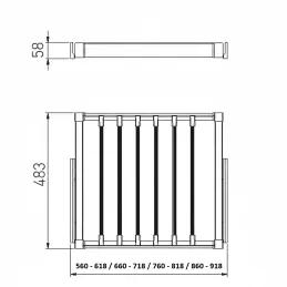 Porte-pantalons coulissant avec amortissement OPIO / Anthracite