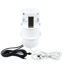 Prise électrique escamotable MULTIBOX 4x 230V + 2x USB + 2x RJ45 / Blanche
