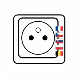 Prise électrique escamotable HOPBOX FRENCH / Aluminium brossé