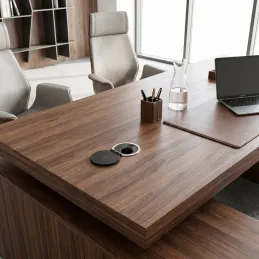 Prise encastrable de bureau LUPO FRENCH 1x230V + USB A/C – Noir