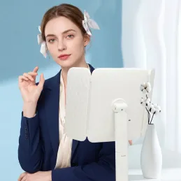 Miroir cosmétique avec éclairage LED et organisateur MAGNA / Blanc