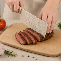 Lot de 6 couteaux de cuisine avec ciseaux et éplucheur UGO / Crème