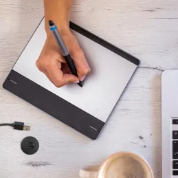 Chargeur de table intérieur 2 x USB A-C 25 mm PLUGY / Noir mat