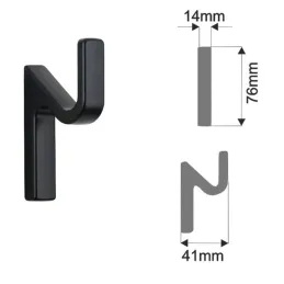 Patère ORLEA / Noir mat