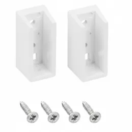 Ensemble d’embouts pour tringle de penderie LED / Blanc