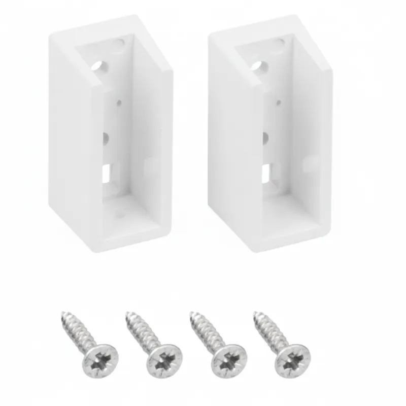 Ensemble d’embouts pour tringle de penderie LED / Blanc