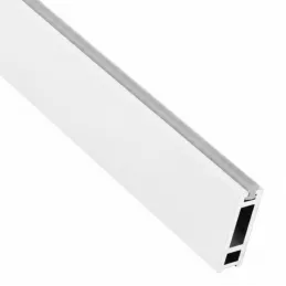 Tringle de penderie 1 m SLIM pour bande LED avec embouts / Blanc mat