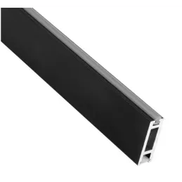Tringle de penderie 1 m SLIM pour ruban LED avec embouts / Noir mat