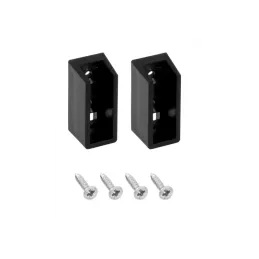 Tringle de penderie 1 m SLIM pour ruban LED avec embouts / Noir mat