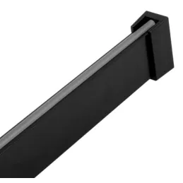 Tringle de penderie 1 m SLIM pour ruban LED avec embouts / Noir mat