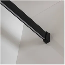 Tringle de penderie 1 m SLIM pour ruban LED avec embouts / Noir mat