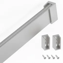 Tringle de penderie 1 m SLIM pour bande LED avec embouts / Aluminium