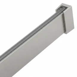 Tringle de penderie 1 m SLIM pour bande LED avec embouts / Aluminium
