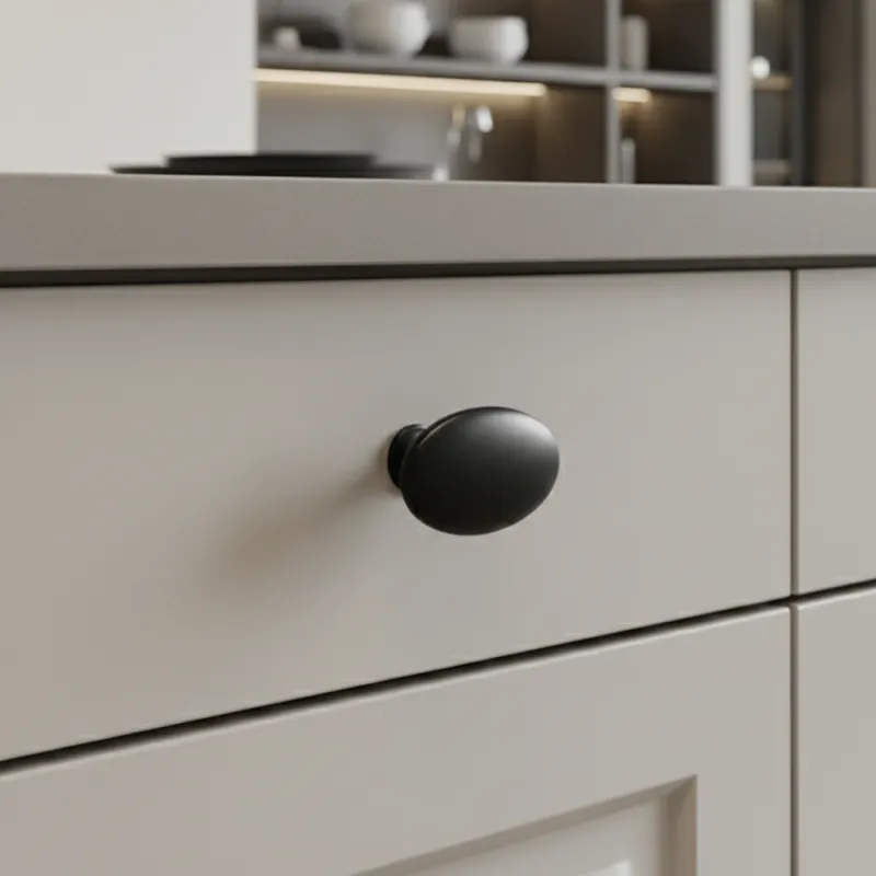 Bouton de meuble ALFREDO / Noir mat