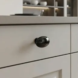 Bouton de meuble ALFREDO / Anthracite brillant