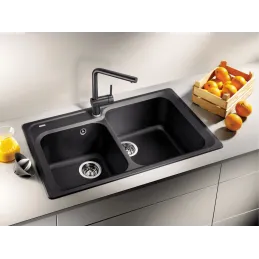 Mitigeur Blanco LINUS en silgranit / Noir mat