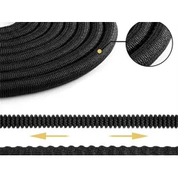 Tuyau d’arrosage de jardin flexible avec embout d’arrosage / Noir
