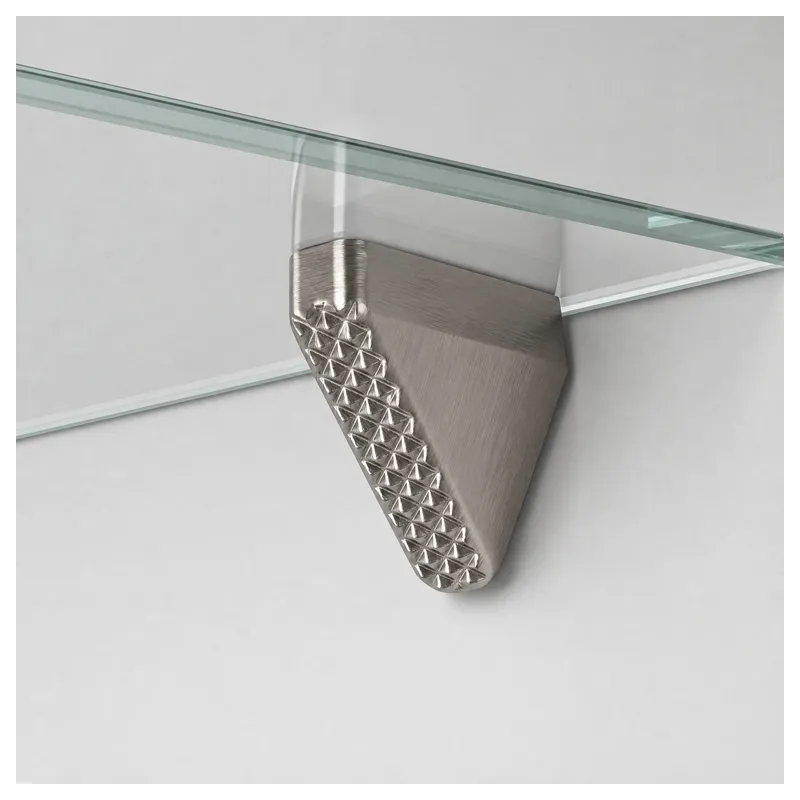 Support d’étagère en verre avec joint ELO D5 / Nickel – 10 pièces