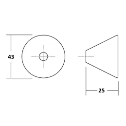 Bouton de meuble en bois APOLO / Blanc mat